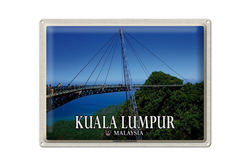 Blechschild Reise 40x30cm Kuala Lumpur Malaysia Langindkavi