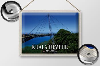 Panneau en étain voyage 40x30cm, Kuala Lumpur, malaisie, Langindkavi 2