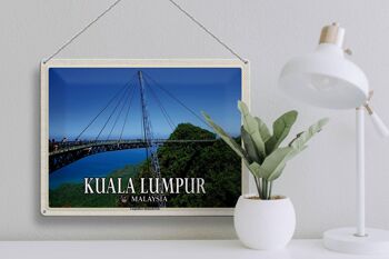 Panneau en étain voyage 40x30cm, Kuala Lumpur, malaisie, Langindkavi 3