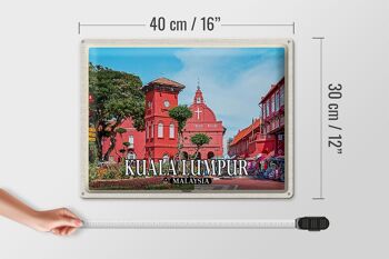 Panneau de voyage en étain, 40x30cm, Kuala Lumpur, malaisie, Malacca, église de la ville 4