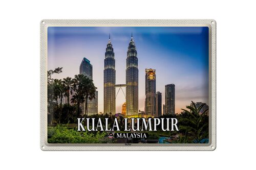 Blechschild Reise 40x30cm Kuala Lumpur Malaysia Skyline