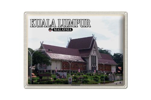 Blechschild Reise 40x30cm Kuala Lumpur Nationalmuseum