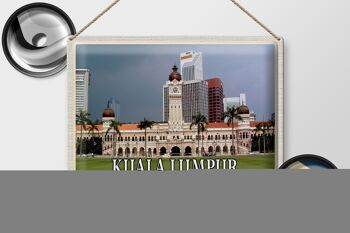 Panneau de voyage en étain, 40x30cm, bâtiment Sultan Abdul de Kuala Lumpur 2