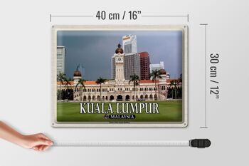 Panneau de voyage en étain, 40x30cm, bâtiment Sultan Abdul de Kuala Lumpur 4