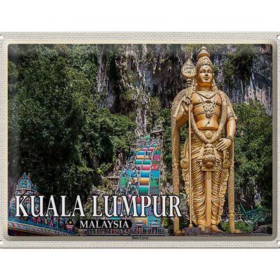 Cartel de chapa de viaje 40x30cm Kuala Lumpur Malasia Cuevas de Batu