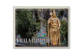 Signe en étain voyage 40x30cm, Kuala Lumpur, malaisie, grottes de Batu 1