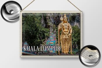Signe en étain voyage 40x30cm, Kuala Lumpur, malaisie, grottes de Batu 2