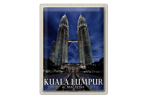 Blechschild Reise 30x40cm Kuala Lumpur Malaysia Petronas