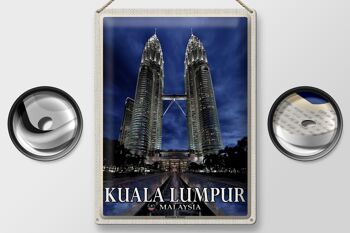 Panneau en étain voyage 30x40cm, Kuala Lumpur, malaisie, Petronas 2