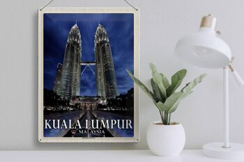 Panneau en étain voyage 30x40cm, Kuala Lumpur, malaisie, Petronas 3