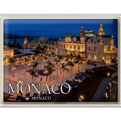 Cartel de chapa viaje 40x30cm Mónaco Mónaco Casino Montecarlo