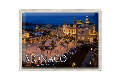 Blechschild Reise 40x30cm Monaco Monaco Casino Monte-Carlo