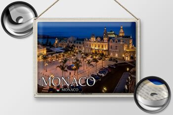 Plaque tôle voyage 40x30cm Monaco Monaco Casino Monte-Carlo 2