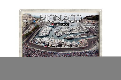 Blechschild Reise 40x30cm Monaco Monaco Grand Prix Rennsport