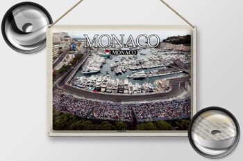 Plaque en tôle voyage 40x30cm Monaco Grand Prix de Monaco course 2