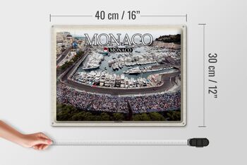 Plaque en tôle voyage 40x30cm Monaco Grand Prix de Monaco course 4