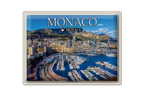 Blechschild Reise 40x30cm Monaco Monaco Port Hercule de Monaco