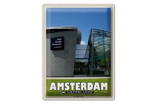 Blechschild Reise 30x40cm Amsterdam Niederlande Van-Gogh-Museum