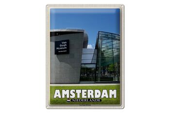 Signe en étain voyage 30x40cm, Amsterdam pays-bas, musée Van Gogh 1