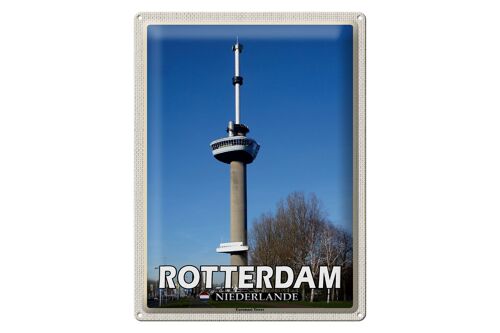 Blechschild Reise 30x40cm Rotterdam Niederlande Euromast TowerDeko