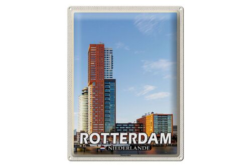 Blechschild Reise 30x40cm Rotterdam Niederlande Montevideo