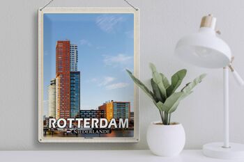 Panneau en étain voyage 30x40cm Rotterdam Pays-Bas Montevideo 3