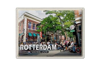 Plaque en tôle voyage 40x30cm Rotterdam Pays-Bas Witte de Withstraat 1