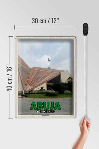 Panneau de voyage en étain, 30x40cm, église nationale d'abuja Nigeria 4