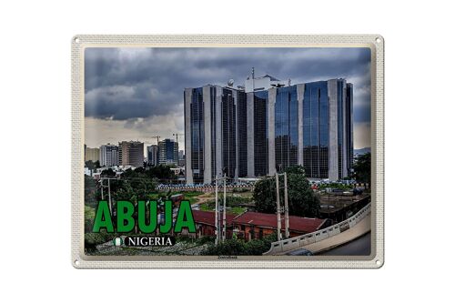 Blechschild Reise 40x30cm Abuja Nigeria Zentralbank