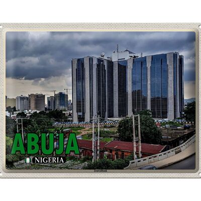 Blechschild Reise 40x30cm Abuja Nigeria Zentralbank