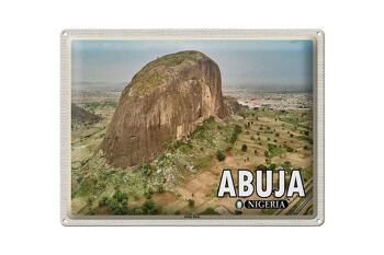 Signe en étain voyage 40x30cm, Abuja Nigeria Zuma Rock Formation rocheuse 1