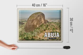 Signe en étain voyage 40x30cm, Abuja Nigeria Zuma Rock Formation rocheuse 4