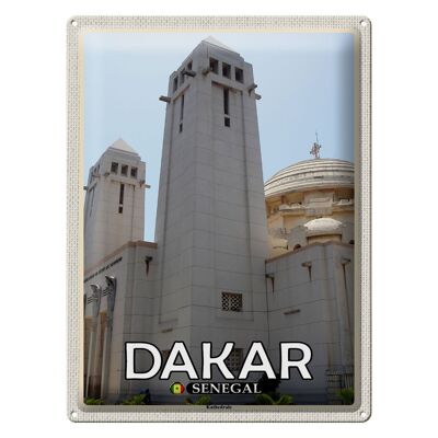 Cartel de chapa de viaje 30x40cm Catedral de Dakar Senegal