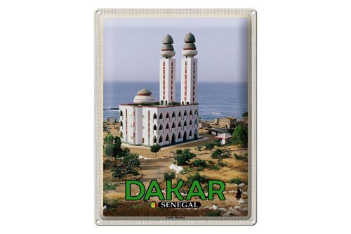 Blechschild Reise 30x40cm Dakar Senegal Große Moschee