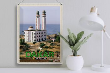 Plaque de voyage en étain, 30x40cm, grande mosquée de Dakar, sénégal 3