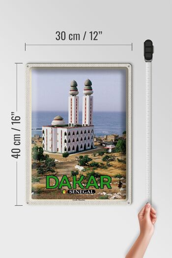 Plaque de voyage en étain, 30x40cm, grande mosquée de Dakar, sénégal 4