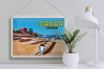 Panneau en étain voyage 40x30cm, Dakar, Sénégal, plage, vacances en mer 3