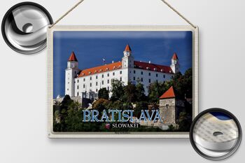 Panneau en étain voyage 40x30cm Bratislava Slovaquie Château de Bratislava 2