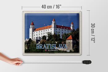 Panneau en étain voyage 40x30cm Bratislava Slovaquie Château de Bratislava 4