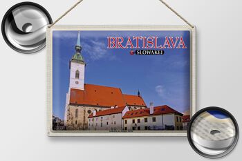 Plaque en tôle Voyage 40x30cm Cathédrale de Bratislava Saint Martin 2