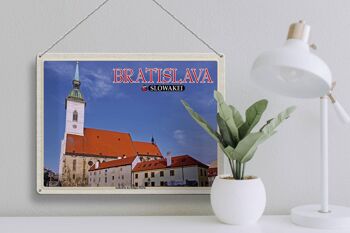 Plaque en tôle Voyage 40x30cm Cathédrale de Bratislava Saint Martin 3