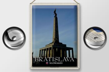 Panneau de voyage en étain, 30x40cm, Bratislava, slovaquie, mémorial de guerre, Slavin 2