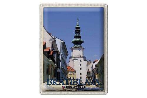Blechschild Reise 30x40cm Bratislava Slowakei Michaelertor