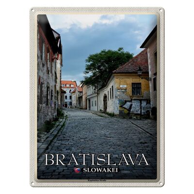 Cartel de chapa Travel 30x40cm Bratislava Eslovaquia Calle Kapitulska