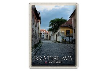 Panneau de voyage en étain, 30x40cm, Bratislava, slovaquie, rue Kapitulska 1