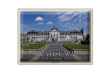 Plaque en étain voyage 40x30cm Bratislava Slovaquie Palais Grassalkovich 1