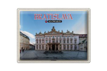 Panneau de voyage en étain, 40x30cm, Bratislava, slovaquie, palais des primats 1