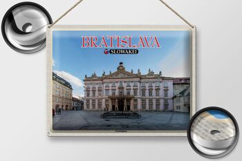 Panneau de voyage en étain, 40x30cm, Bratislava, slovaquie, palais des primats 2