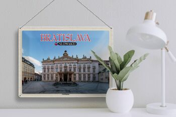 Panneau de voyage en étain, 40x30cm, Bratislava, slovaquie, palais des primats 3