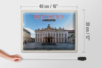 Panneau de voyage en étain, 40x30cm, Bratislava, slovaquie, palais des primats 4